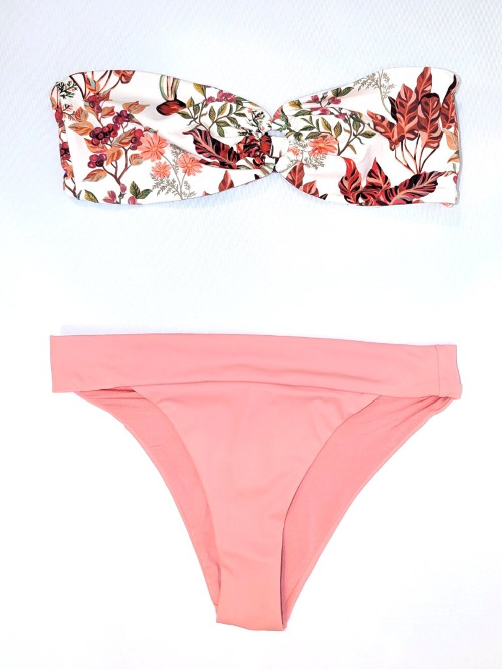 NWT Onia | 2-Piece Swim Luna Top in Floral & Karina Bottom in Pink | Size Medium